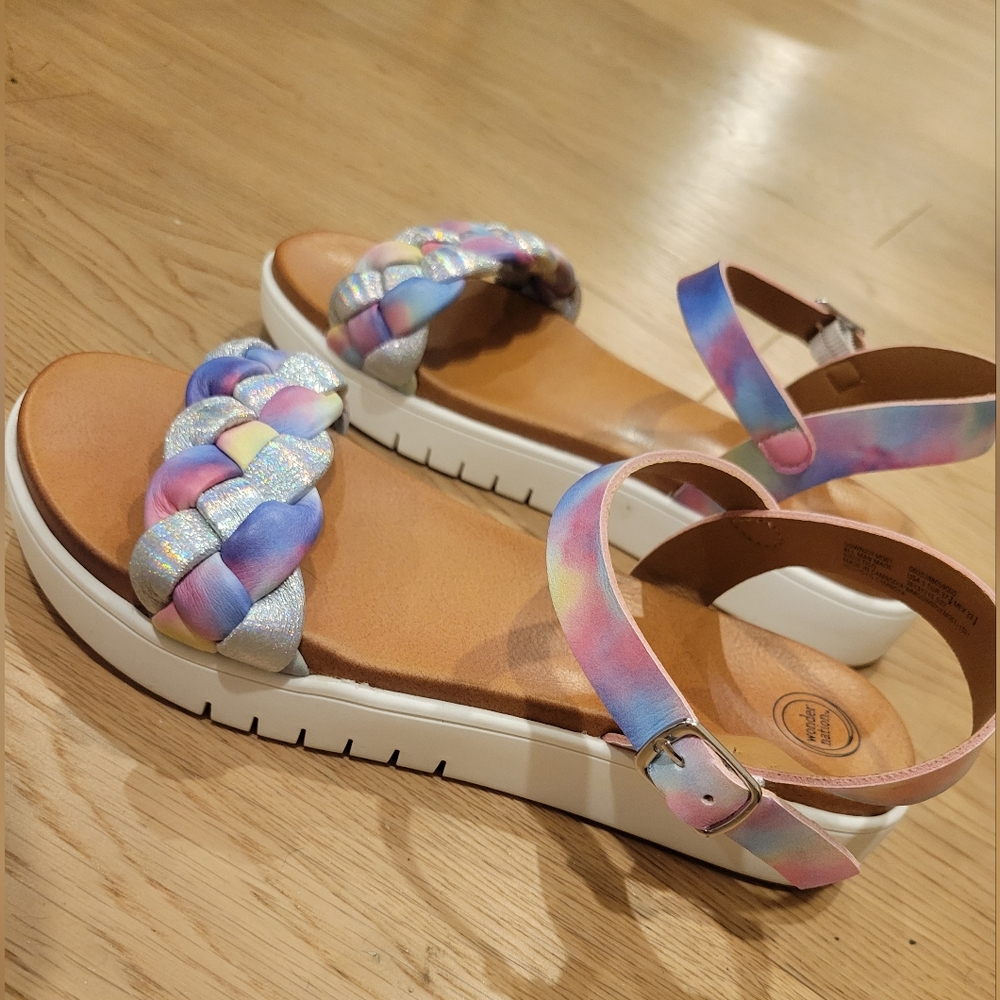 Platform rainbow sandals